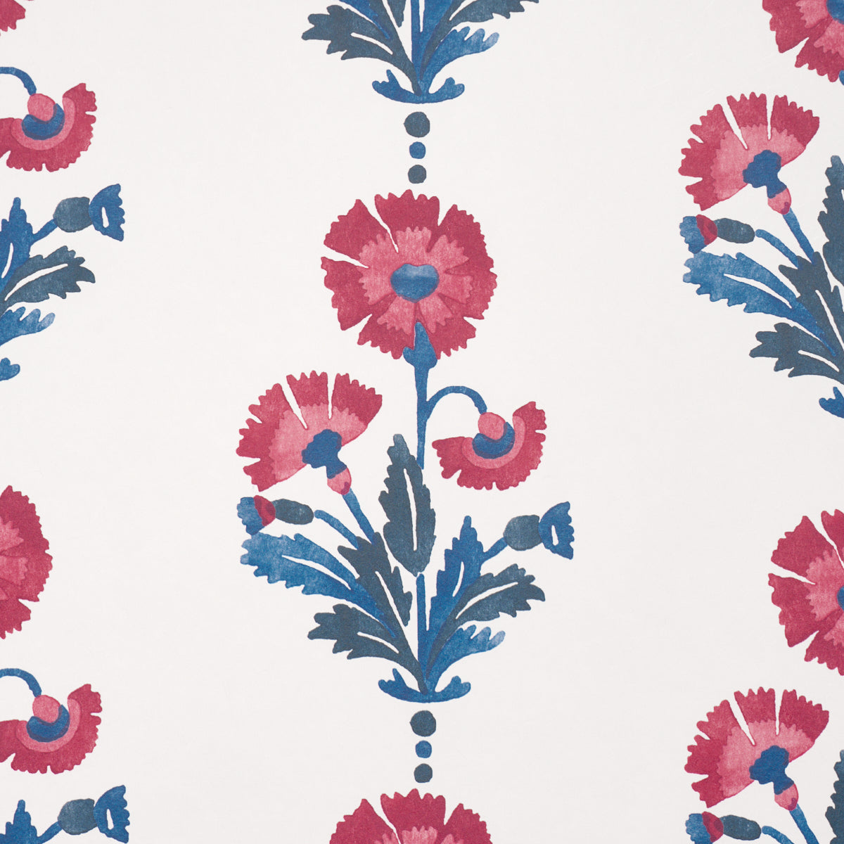 Purchase 5017990 | Dianthus Print, Indigo & Iron - Schumacher Wallpaper