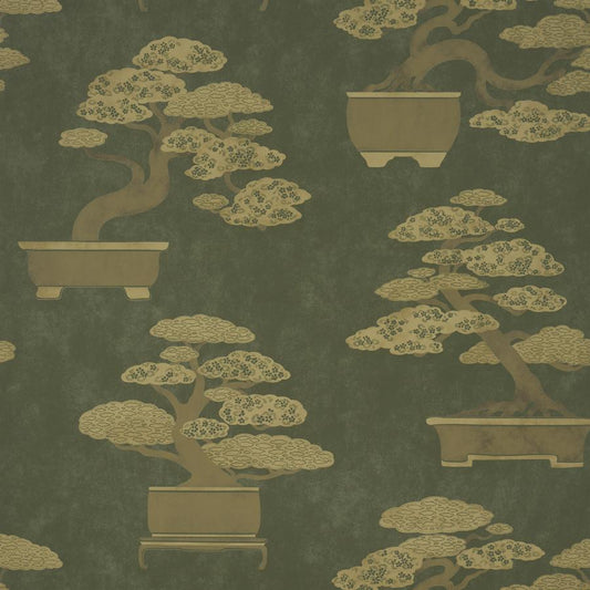 Purchase 5018000 | Bonsai Tree, Olive - Schumacher Wallpaper
