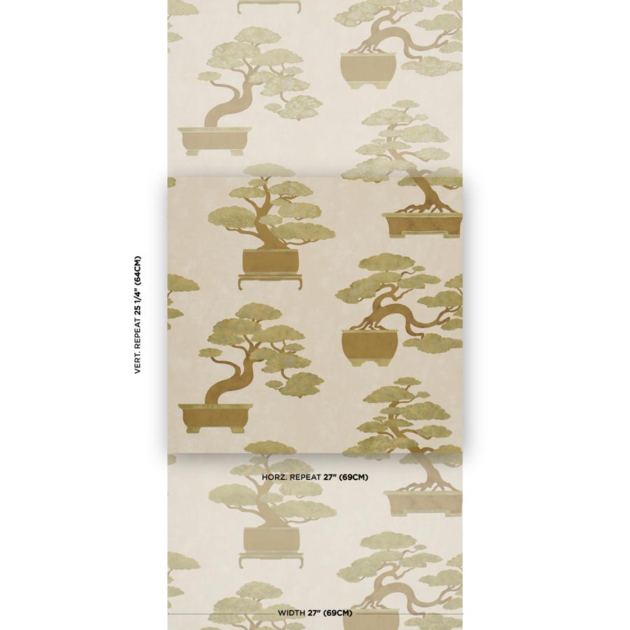 Purchase 5018002 | Bonsai Tree, Neutral - Schumacher Wallpaper