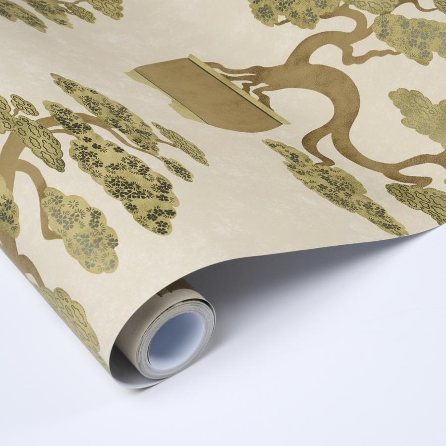 Purchase 5018002 | Bonsai Tree, Neutral - Schumacher Wallpaper