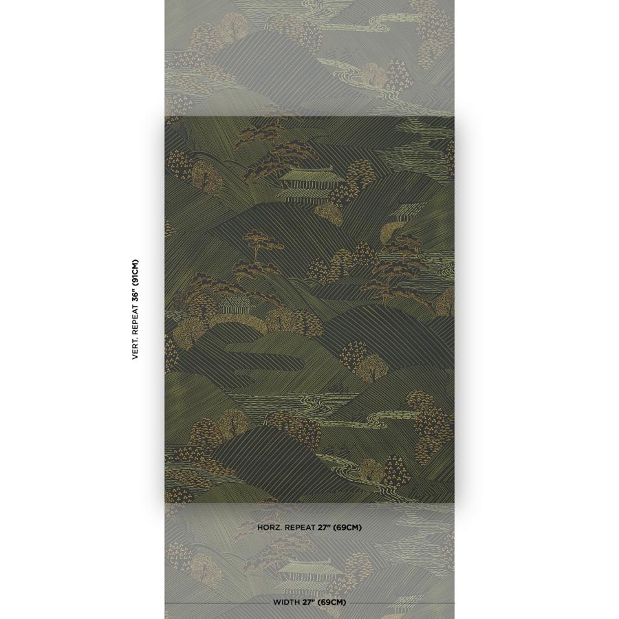 Purchase 5018050 | Nikko, Black - Schumacher Wallpaper