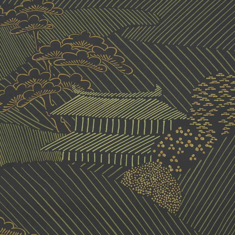 Purchase 5018050 | Nikko, Black - Schumacher Wallpaper