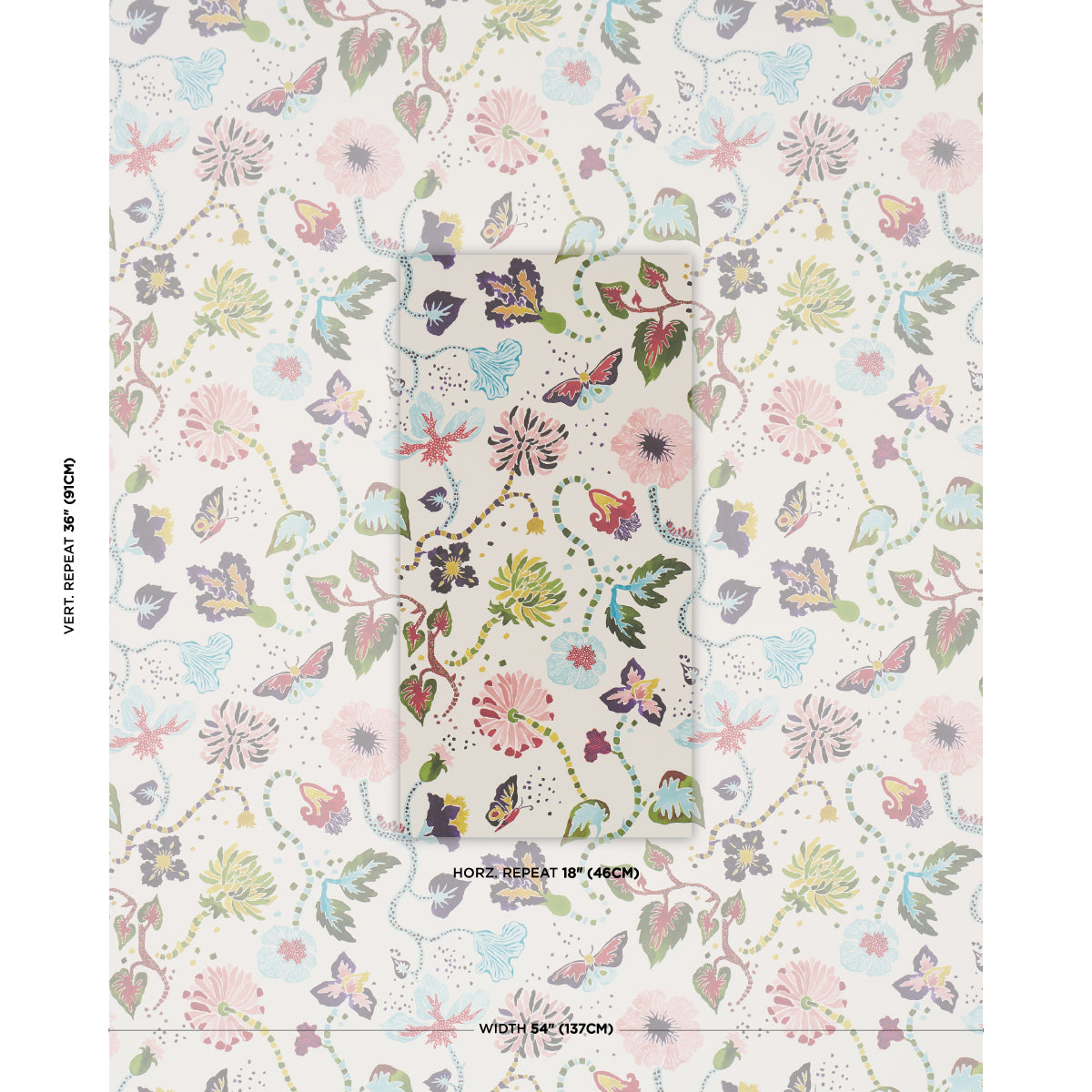 Purchase 5018060 | Gloriette, Multi - Schumacher Wallpaper