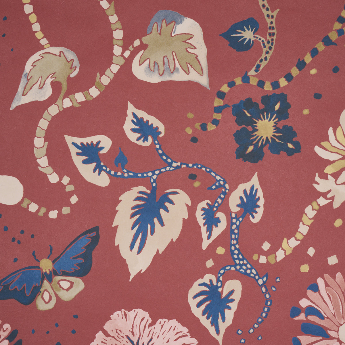 Purchase 5018062 | Gloriette, Red - Schumacher Wallpaper