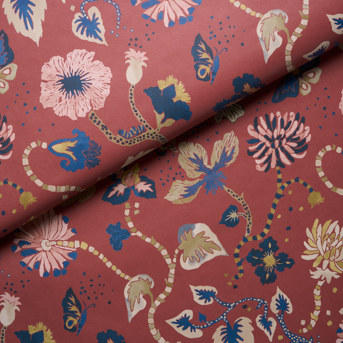 Purchase 5018062 | Gloriette, Red - Schumacher Wallpaper
