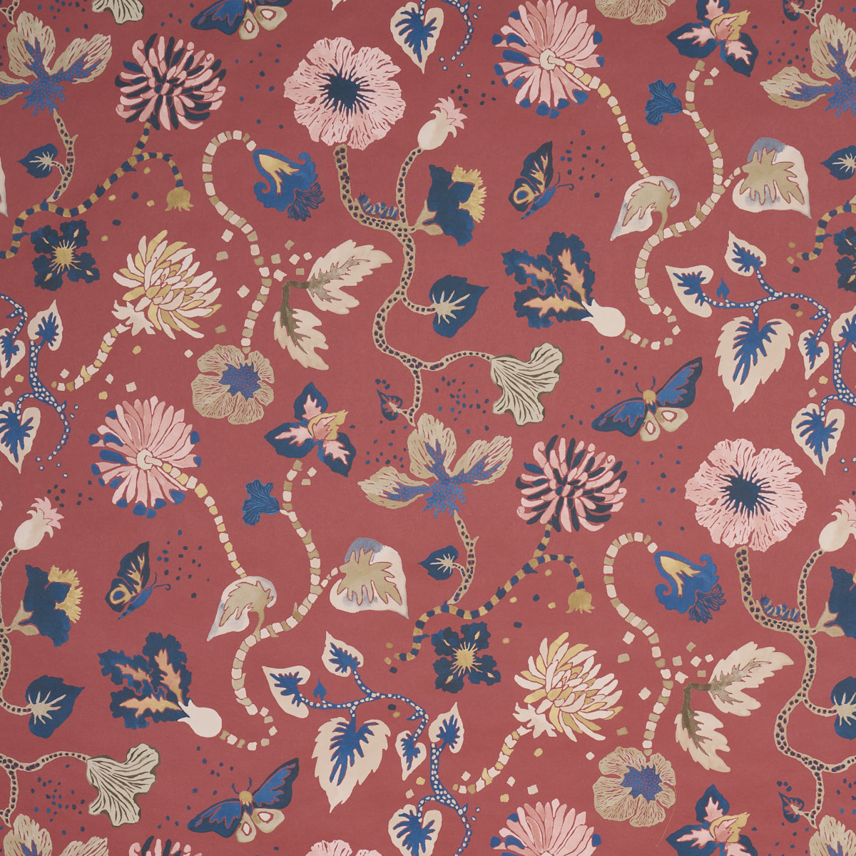 Purchase 5018062 | Gloriette, Red - Schumacher Wallpaper