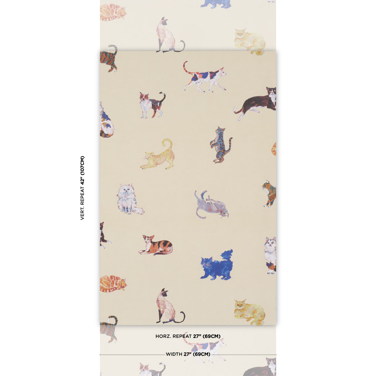Purchase 5018071 | Cats, Cream - Schumacher Wallpaper