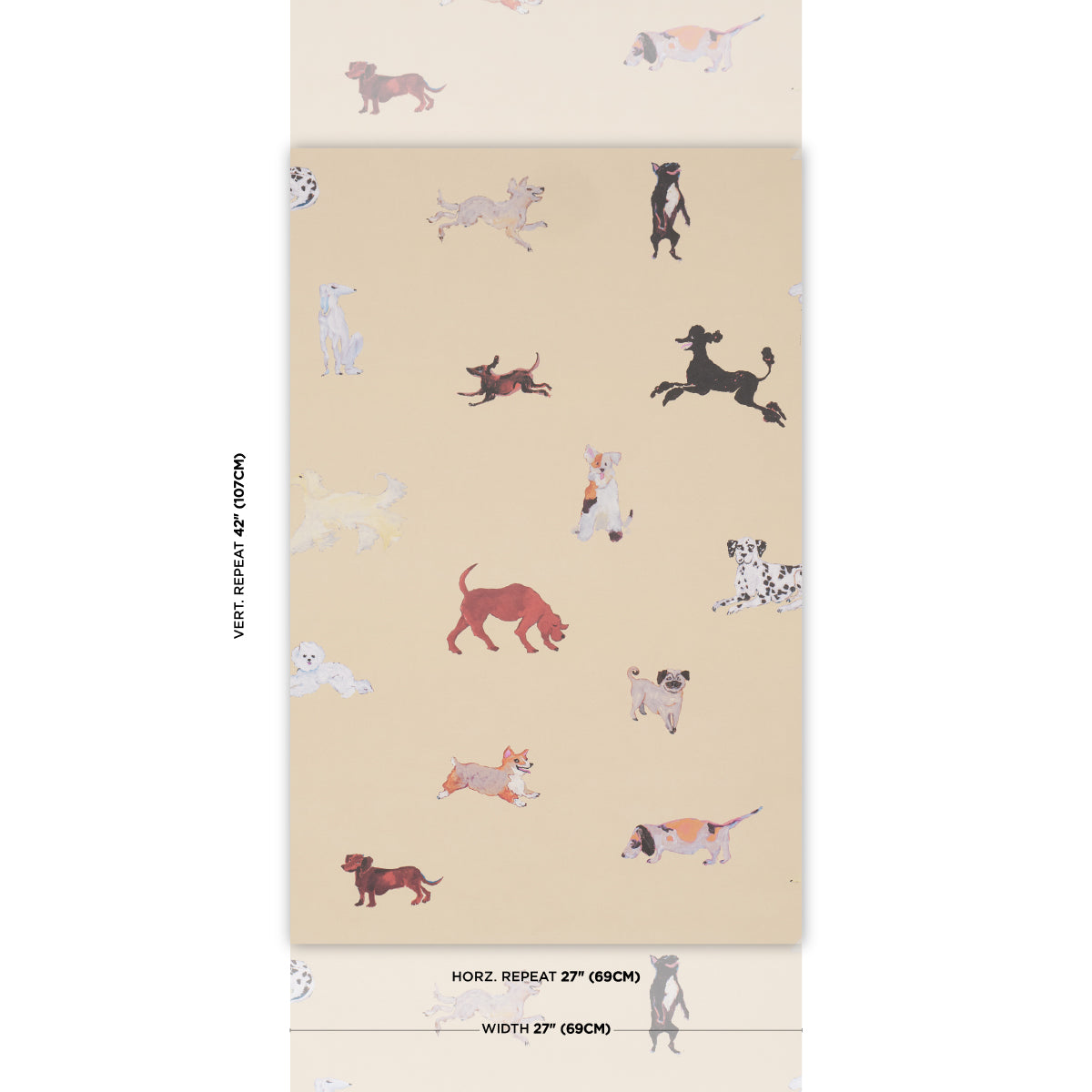 Purchase 5018080 | Dogs, Butter - Schumacher Wallpaper