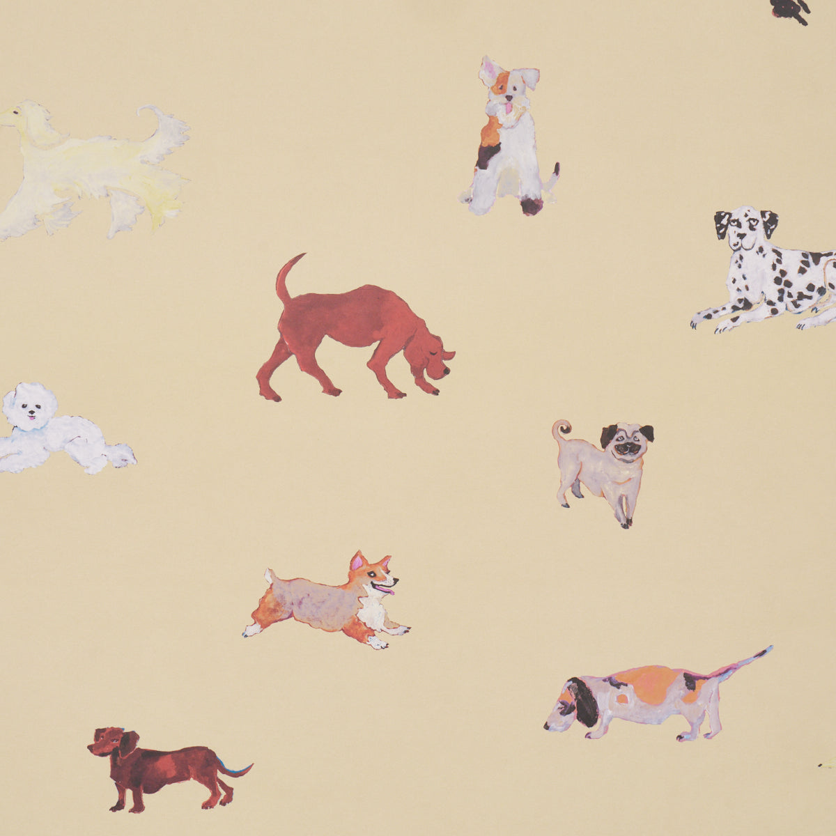 Purchase 5018080 | Dogs, Butter - Schumacher Wallpaper