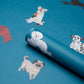 Purchase 5018081 | Dogs, Cerulean - Schumacher Wallpaper