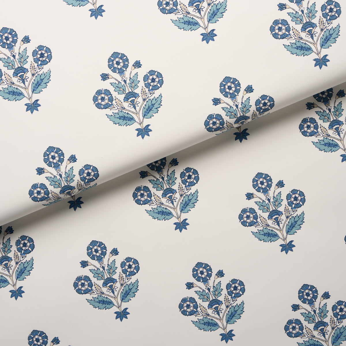 Purchase 5018090 | Dalila Hand-Screen Print, Blue - Schumacher Wallpaper