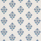 Purchase 5018090 | Dalila Hand-Screen Print, Blue - Schumacher Wallpaper