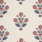 Purchase 5018091 | Dalila Hand-Screen Print, Red & Blue - Schumacher Wallpaper