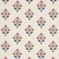 Purchase 5018091 | Dalila Hand-Screen Print, Red & Blue - Schumacher Wallpaper