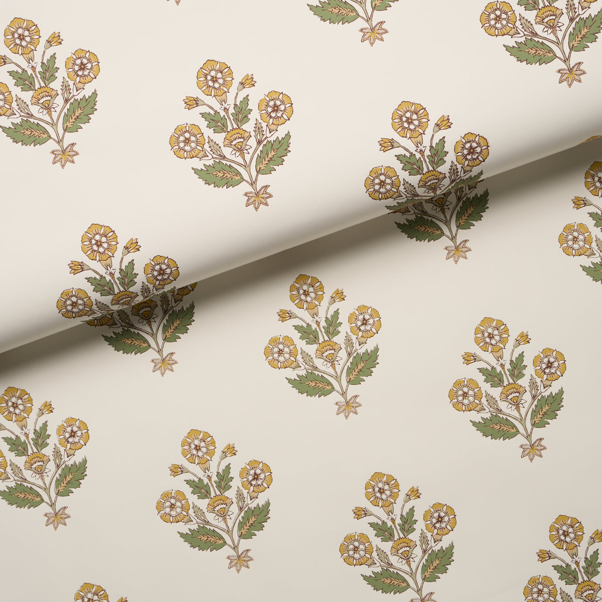 Purchase 5018092 | Dalila Hand-Screen Print, Yellow - Schumacher Wallpaper