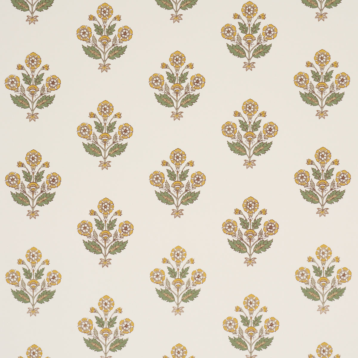 Purchase 5018092 | Dalila Hand-Screen Print, Yellow - Schumacher Wallpaper