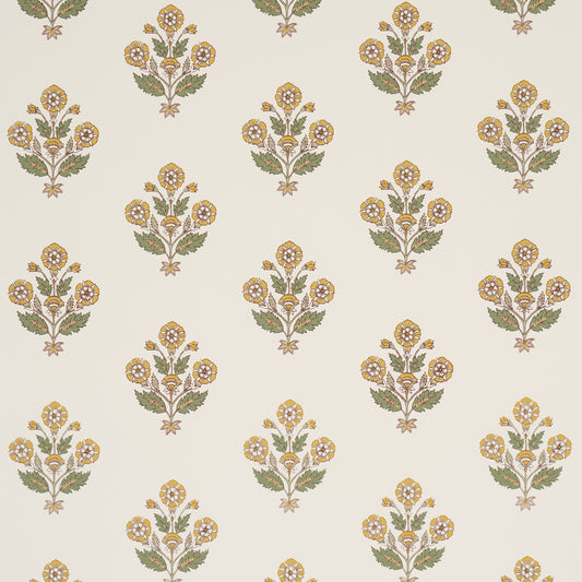 Purchase 5018092 | Dalila Hand-Screen Print, Yellow - Schumacher Wallpaper