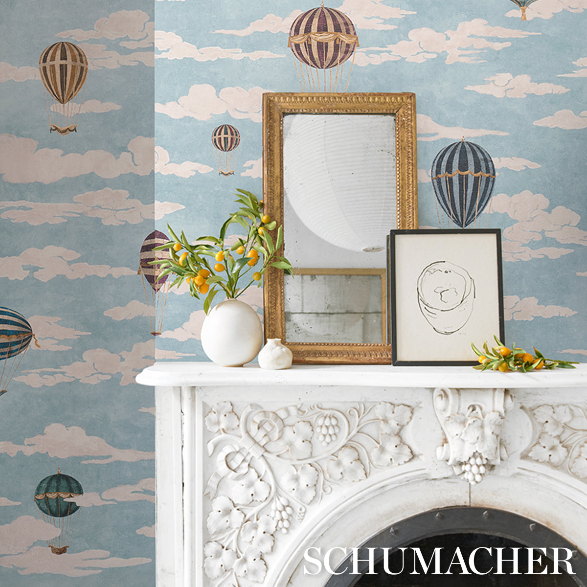 Purchase 5018131 | Up, Up And Away!, Document - Schumacher Wallpaper