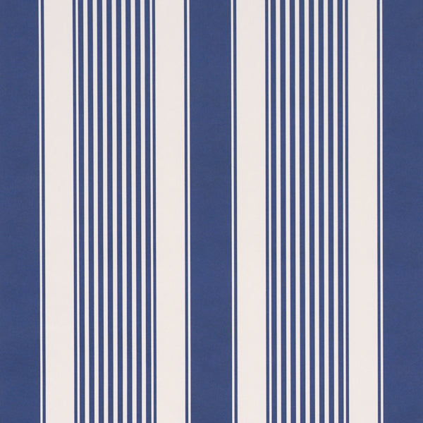 Purchase 5018141 | Summerville Stripe, Indigo - Schumacher Wallpaper