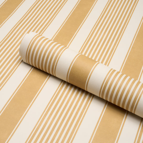 Purchase 5018143 | Summerville Stripe, Ochre - Schumacher Wallpaper