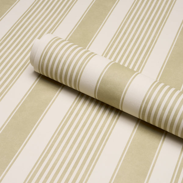 Purchase 5018146 | Summerville Stripe, Celery - Schumacher Wallpaper