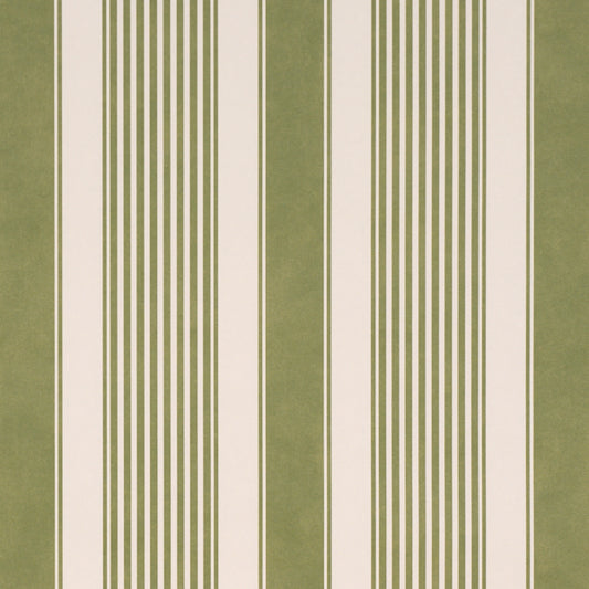 Purchase 5018147 | Summerville Stripe, Moss - Schumacher Wallpaper