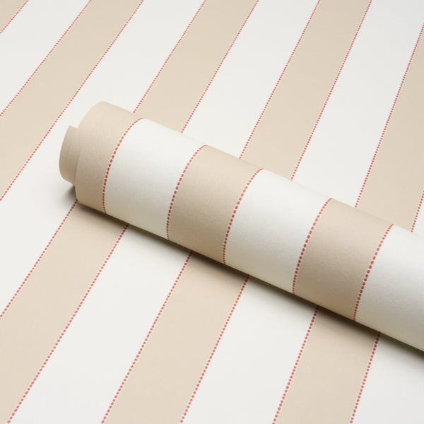 Purchase 5018152 | Louise Stripe, Fawn - Schumacher Wallpaper