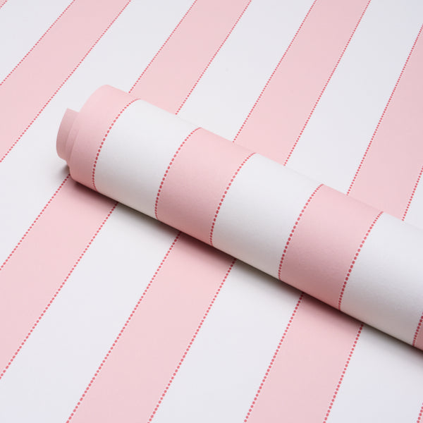Purchase 5018153 | Louise Stripe, Rose - Schumacher Wallpaper