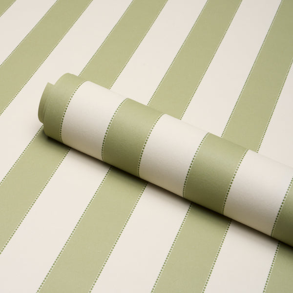 Purchase 5018154 | Louise Stripe, Leaf - Schumacher Wallpaper
