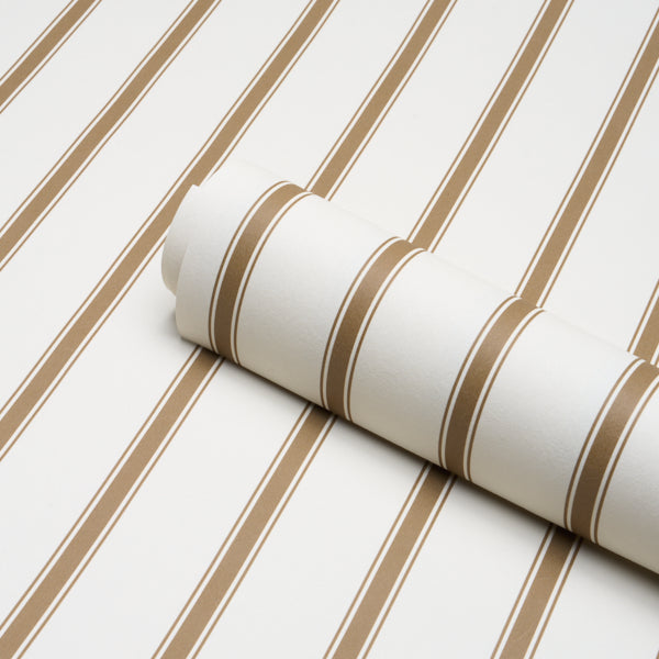 Purchase 5018161 | Westerly Stripe, Burlap - Schumacher Wallpaper