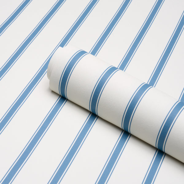 Purchase 5018162 | Westerly Stripe, Blue - Schumacher Wallpaper