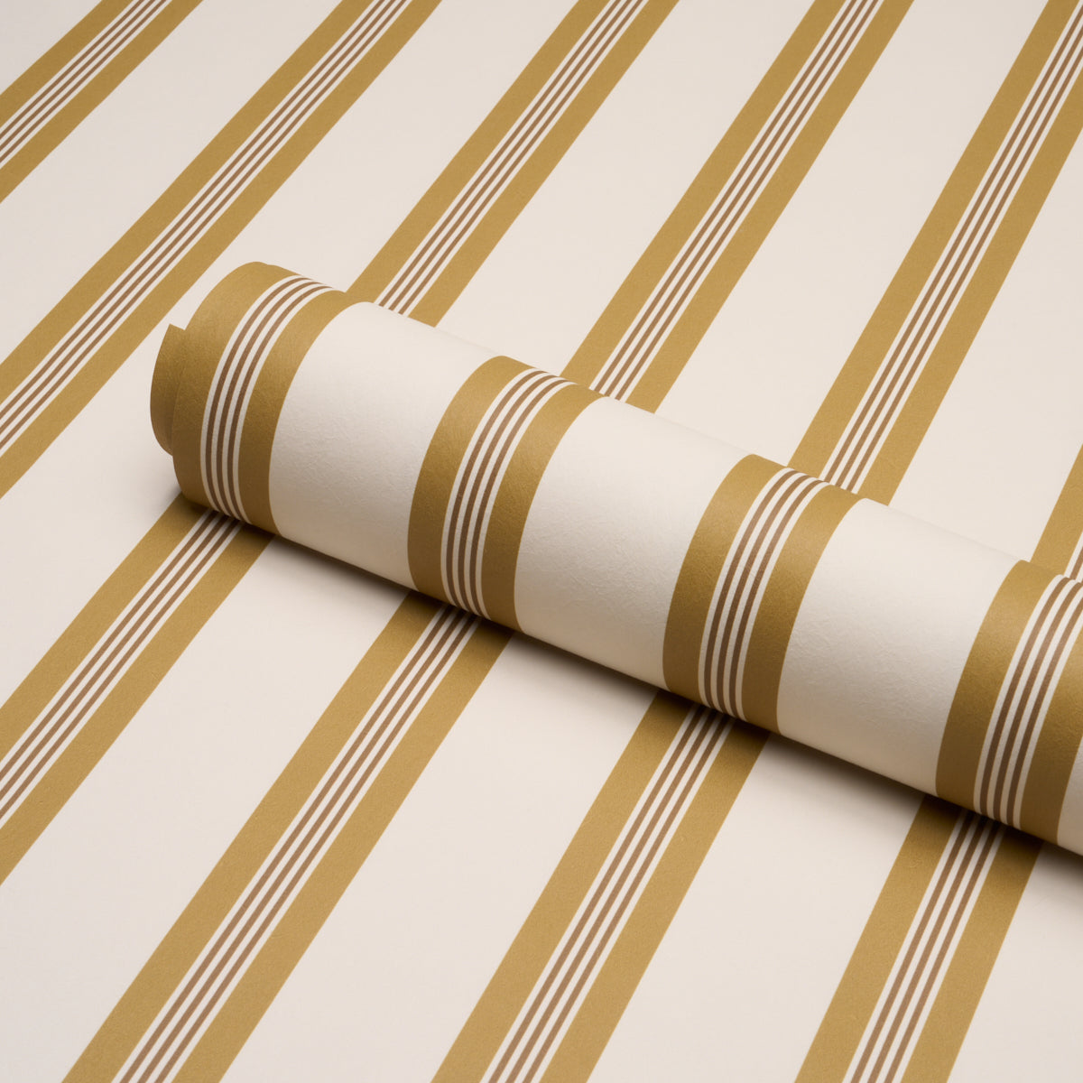 Purchase 5018171 | Chatham Stripe, Ochre - Schumacher Wallpaper