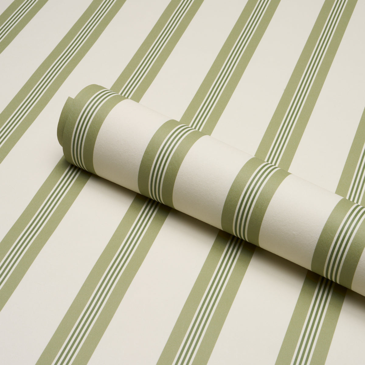 Purchase 5018172 | Chatham Stripe, Leaf - Schumacher Wallpaper