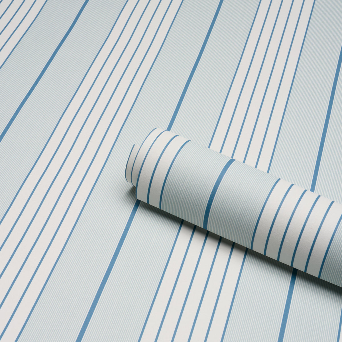 Purchase 5018181 | Audrey Stripe, Blues - Schumacher Wallpaper