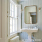 Purchase 5018181 | Audrey Stripe, Blues - Schumacher Wallpaper