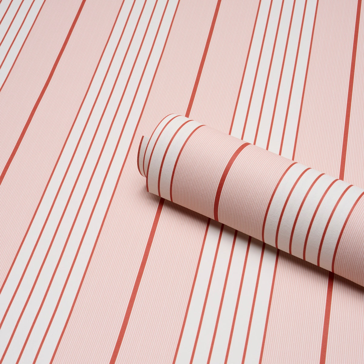 Purchase 5018182 | Audrey Stripe, Pink - Schumacher Wallpaper