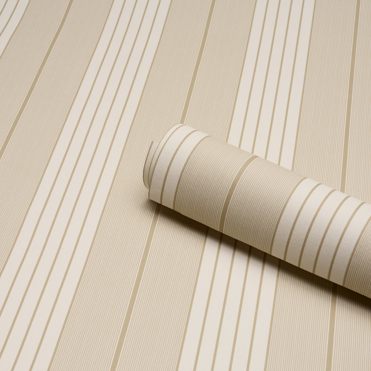 Purchase 5018183 | Audrey Stripe, Sand - Schumacher Wallpaper