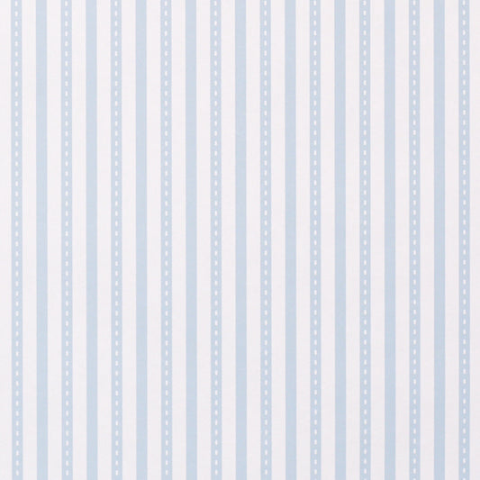 Purchase 5018200 | Mathis Ticking Stripe, Sky - Schumacher Wallpaper