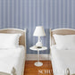 Purchase 5018202 | Mathis Ticking Stripe, Indigo - Schumacher Wallpaper