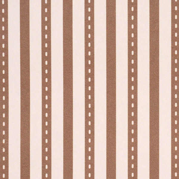 Purchase 5018205 | Mathis Ticking Stripe, Umber - Schumacher Wallpaper