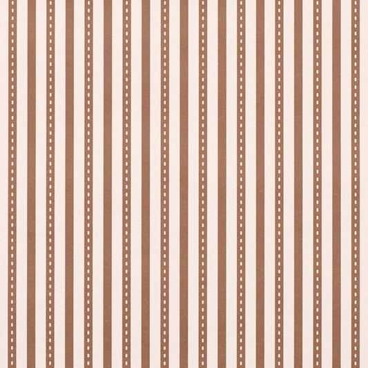 Purchase 5018205 | Mathis Ticking Stripe, Umber - Schumacher Wallpaper