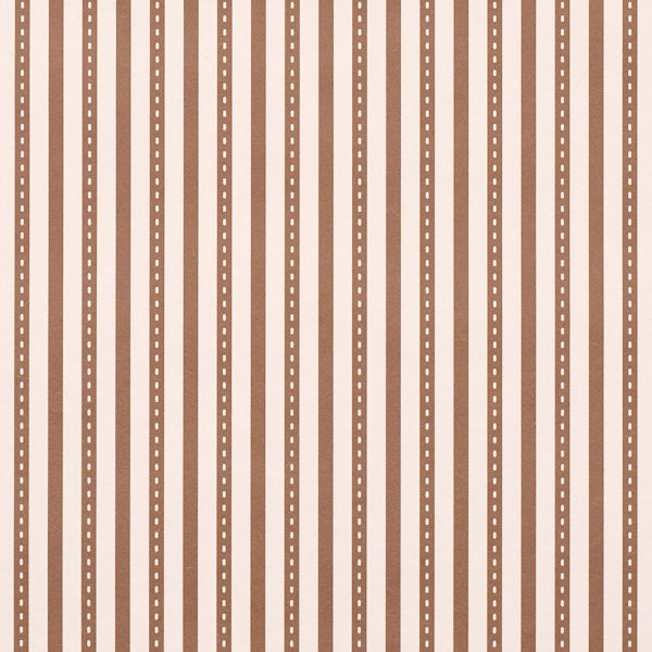 Purchase 5018205 | Mathis Ticking Stripe, Umber - Schumacher Wallpaper
