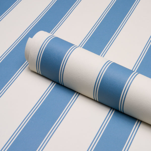 Purchase 5018214 | Rafe Stripe, Azure - Schumacher Wallpaper