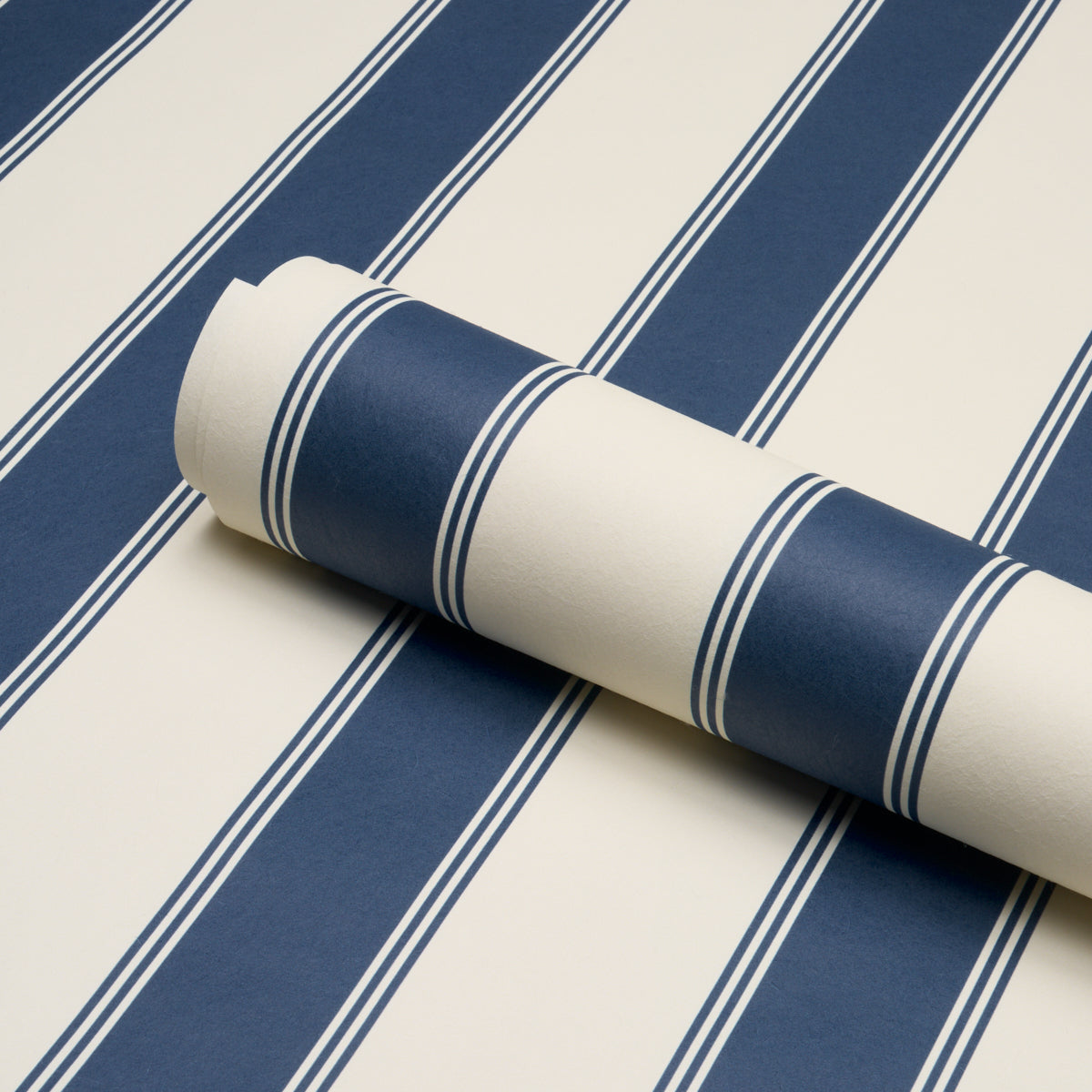 Purchase 5018215 | Rafe Stripe, Indigo - Schumacher Wallpaper