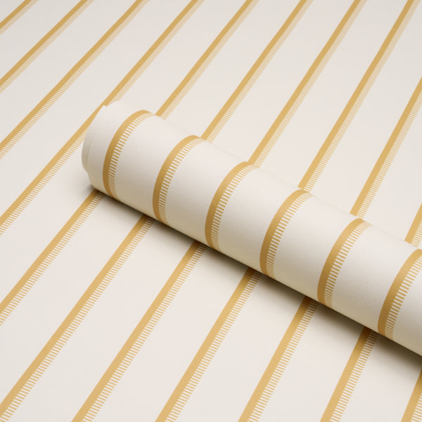 Purchase 5018233 | Tyla Stripe, Butternut - Schumacher Wallpaper