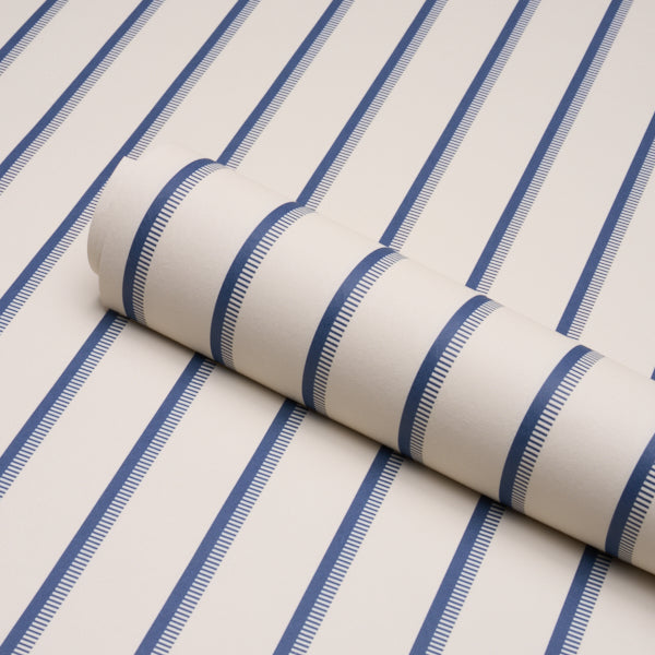 Purchase 5018234 | Tyla Stripe, Indigo - Schumacher Wallpaper