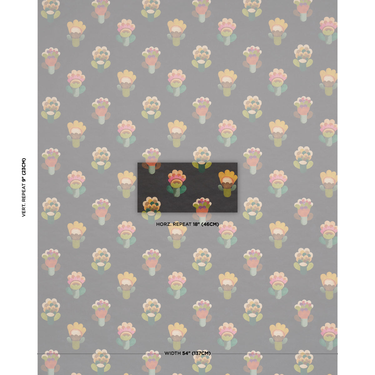 Purchase 5018270 | Le Jardin, Night - Schumacher Wallpaper
