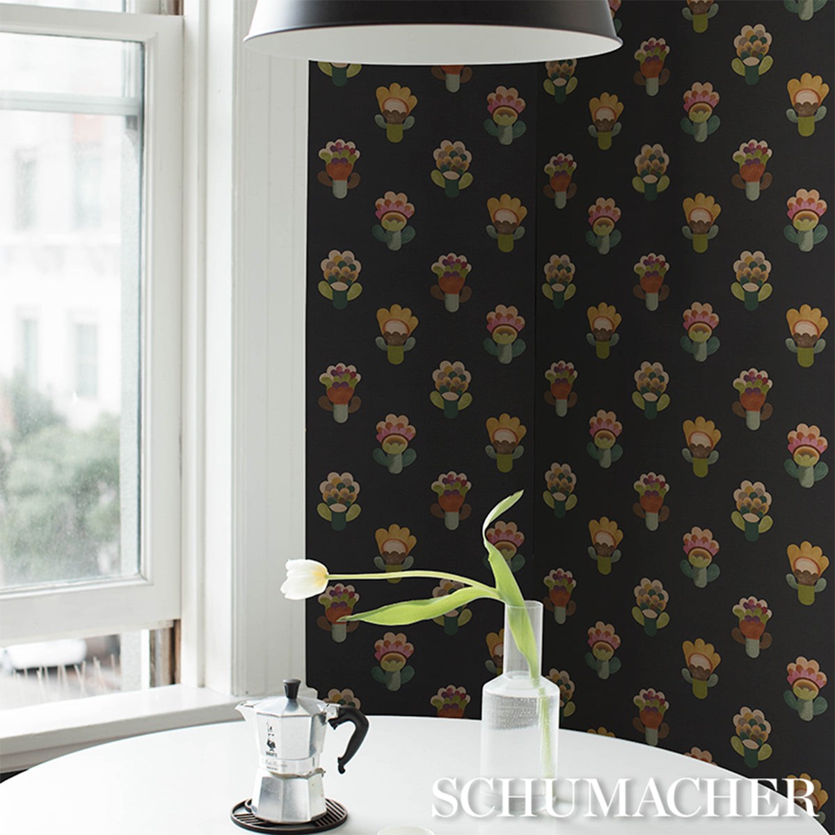 Purchase 5018270 | Le Jardin, Night - Schumacher Wallpaper