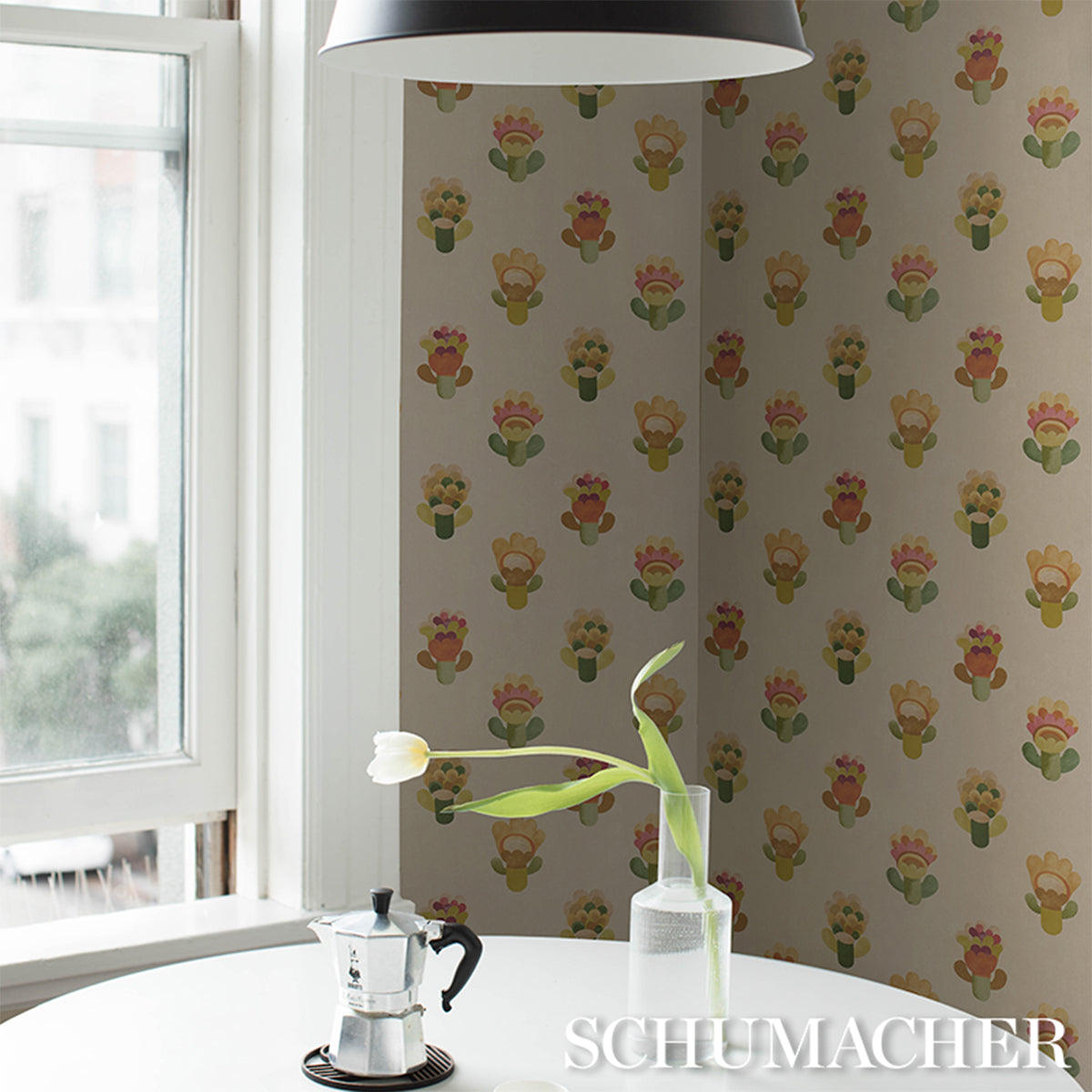 Purchase 5018271 | Le Jardin, Sun - Schumacher Wallpaper