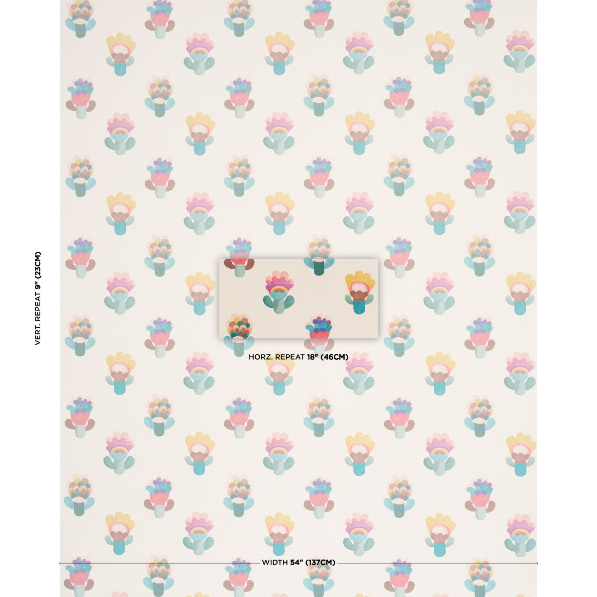 Purchase 5018272 | Le Jardin, Spring - Schumacher Wallpaper